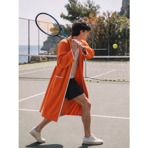 фото Халат lacoste, размер 42/48, оранжевый