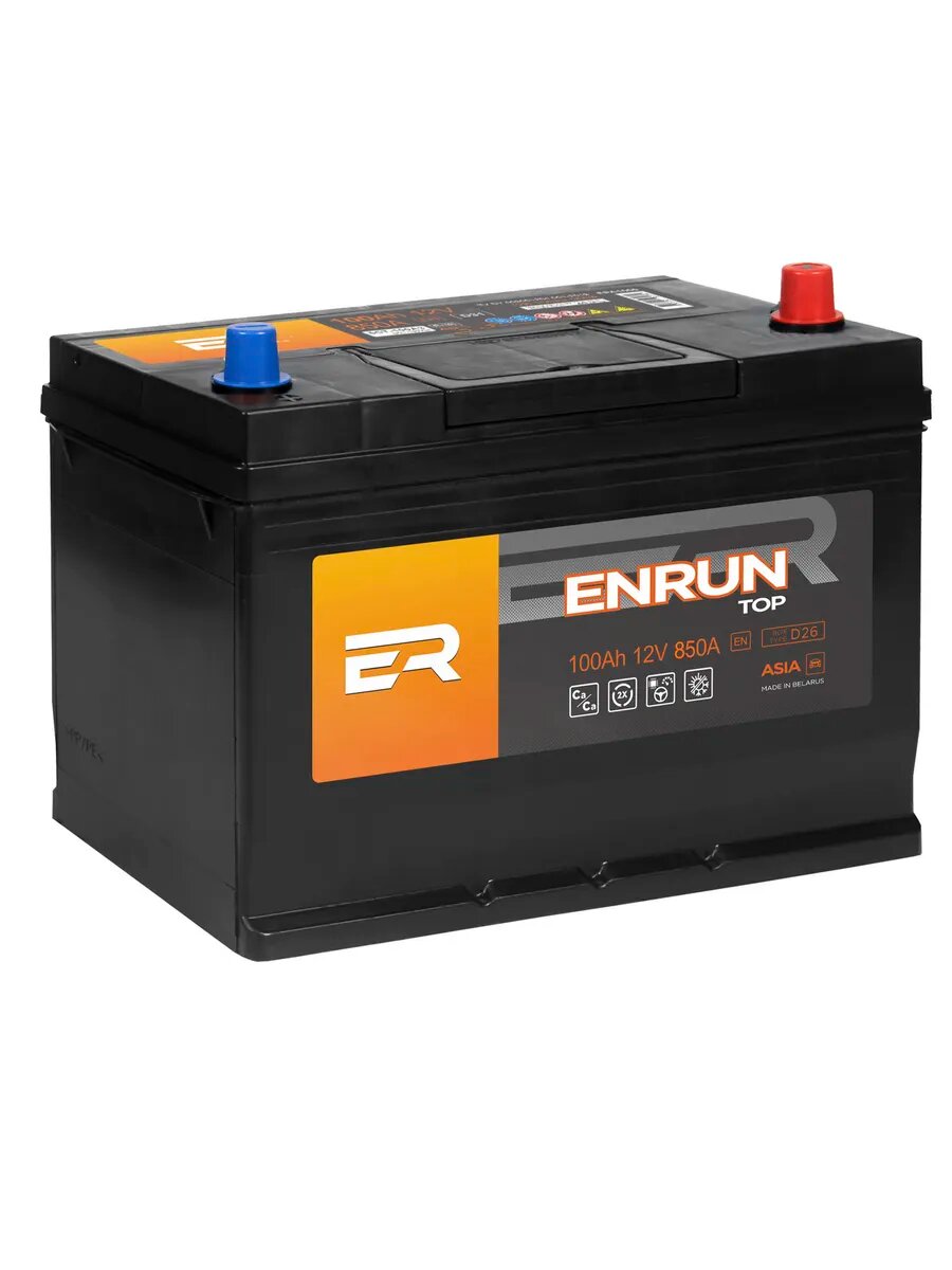 Аккумулятор ENRUN JIS TOP 100А/ч обратный R+ D31 EN 850А