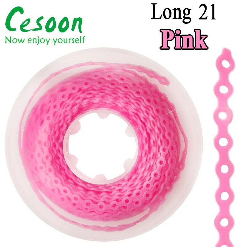 Cesoon ортодонтическая цепь Long 21 Pink