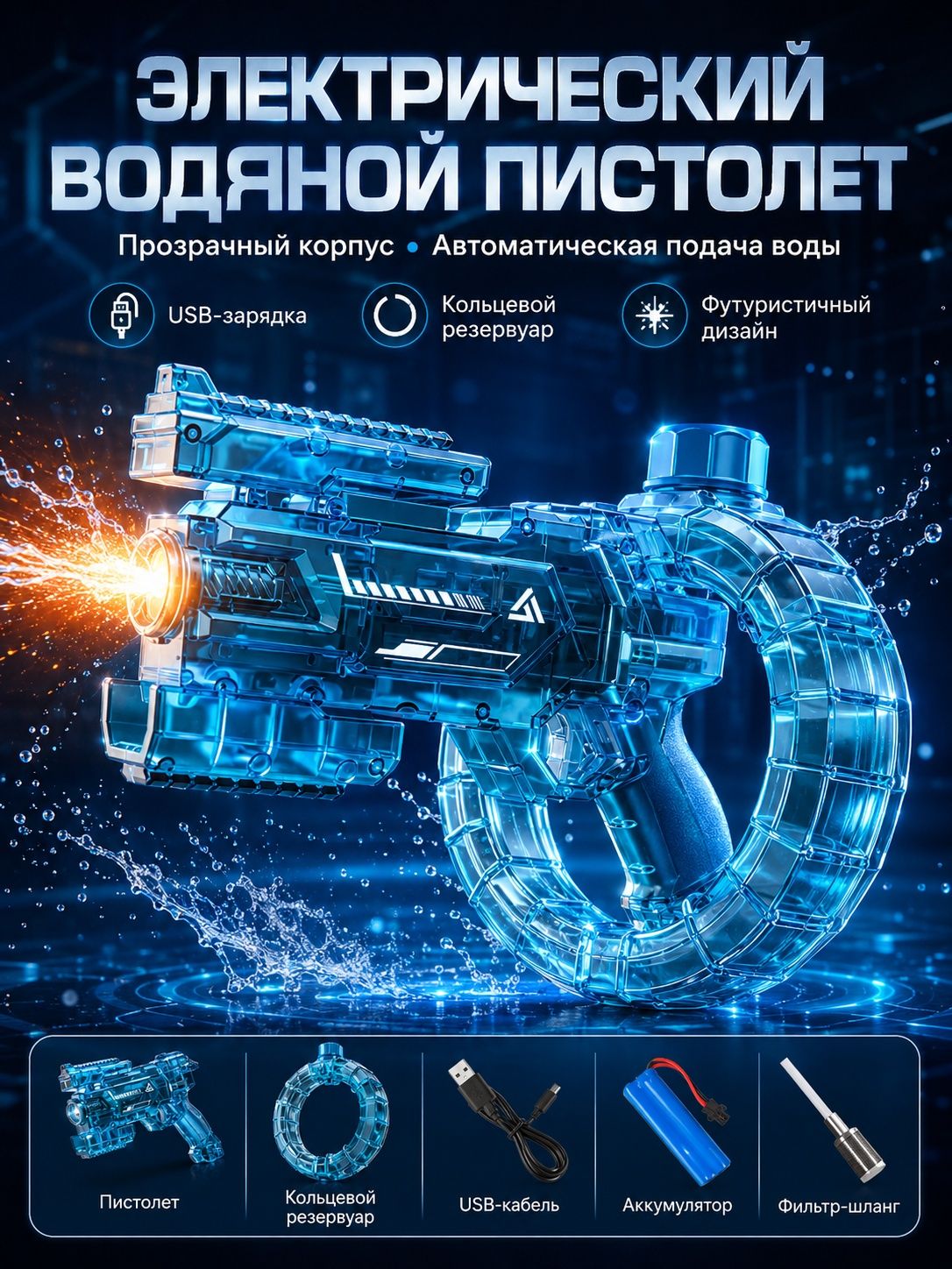 Водяной пистолет электрический