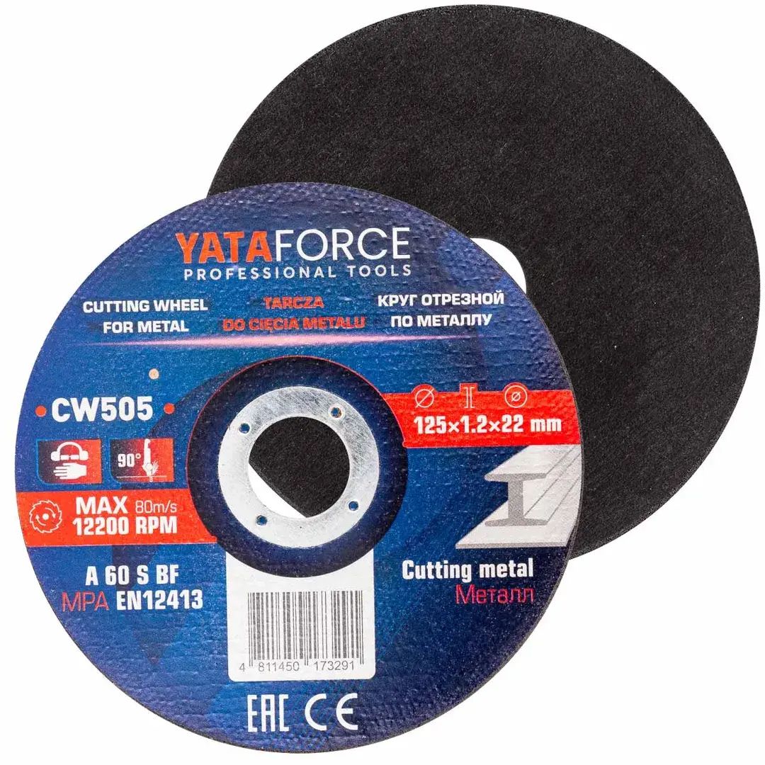 Круг отрезной 125x1.2x22.2мм YATAFORCE YF-CW505