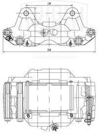 Суппорт Торм. Для А/М Toyota Land Cruiser Prado (02-) Перед. Лев. D 45Мм (TRIALLI CF001900)