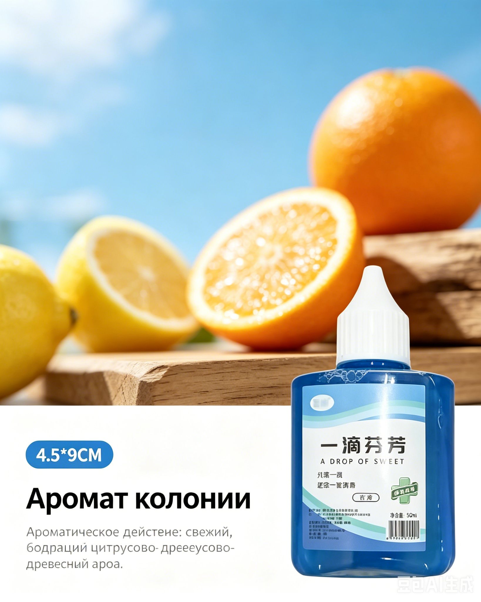 Капли для удаления запаха в туалете и ванной Одна капля , освежитель воздуха с фитонцидами и биоэнзимами, 50 мл