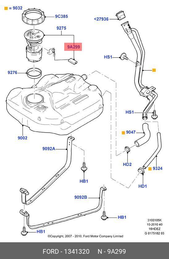 Датчик Уровня Топлива Org (FORD 1341320)