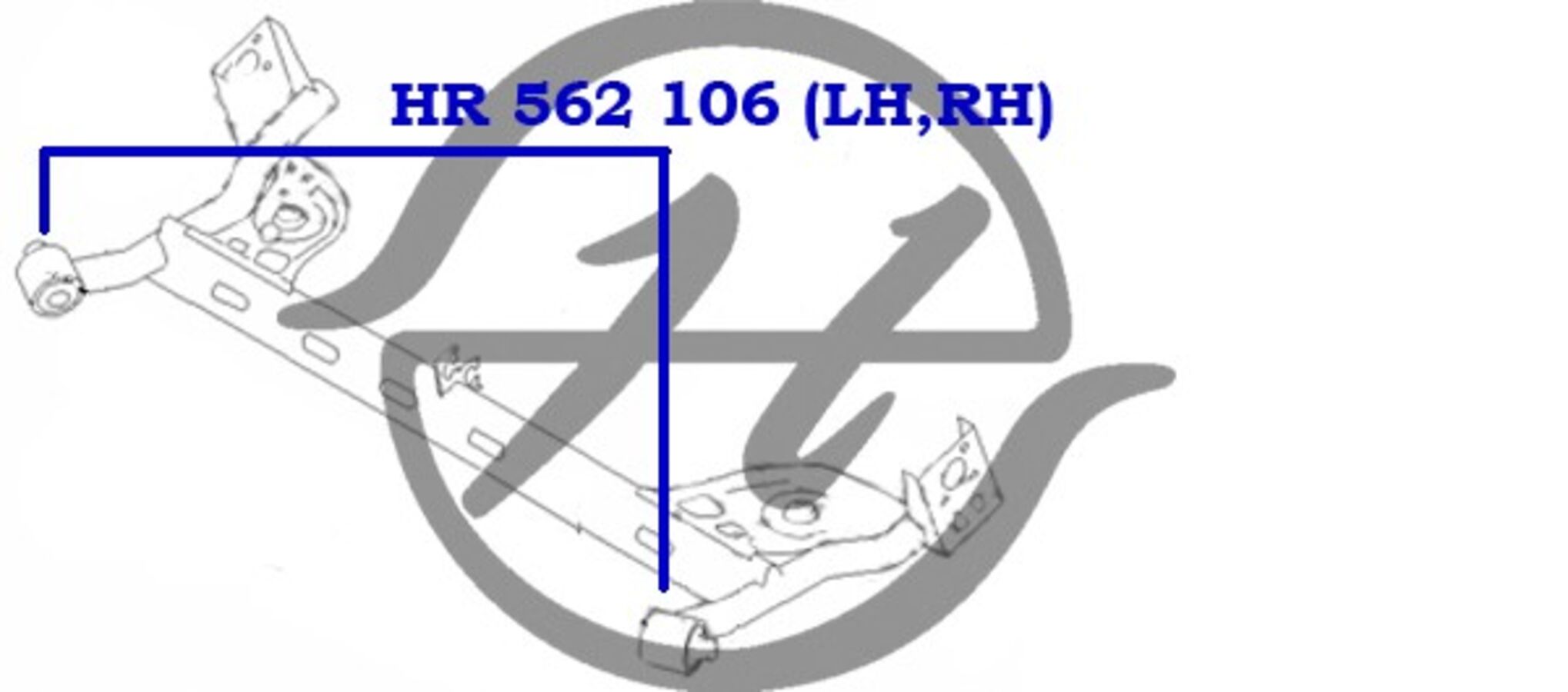 Сайлентблок задней балки (HANSE HR562106)