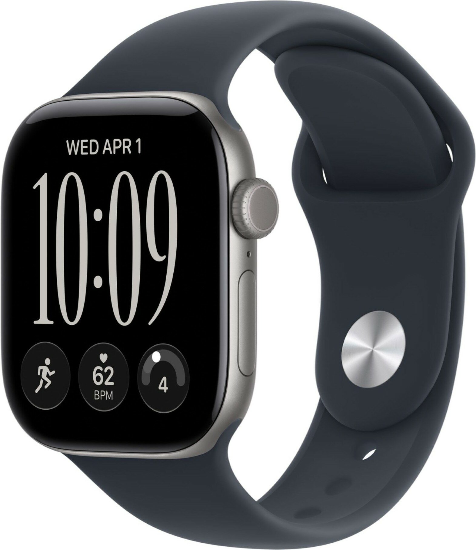 Умные часы Apple Watch S12, 42 mm, GPS, Space Gray Aluminum, Navy Blue Sport Band, M/L