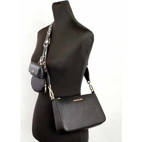 Сумка кросс-боди MICHAEL KORS Jet Set Travel, фактура матовая, гладкая, black