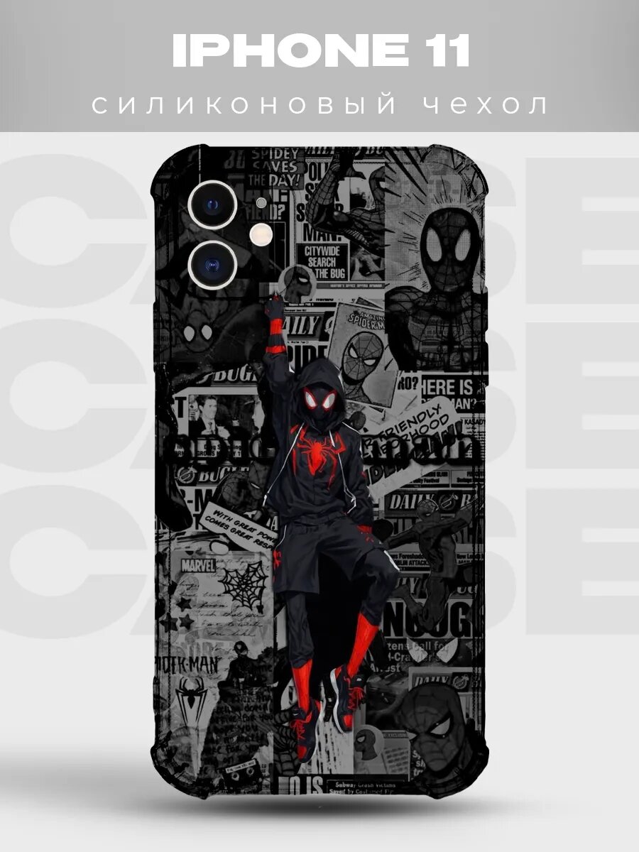 Чехол на iPhone 11 Человек-паук spiderman комикс spider man