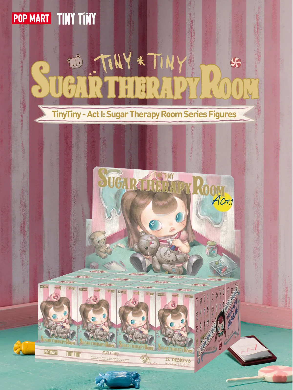 Коллекционная фигурка POP MART TinyTiny - Act I: Sugar Therapy Room Series Figures