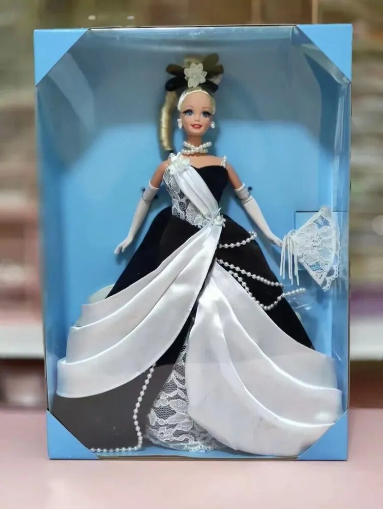Кукла Barbie Midnight Waltz 1996 коллекция Бальные красавицы, черное платье с белым атласом