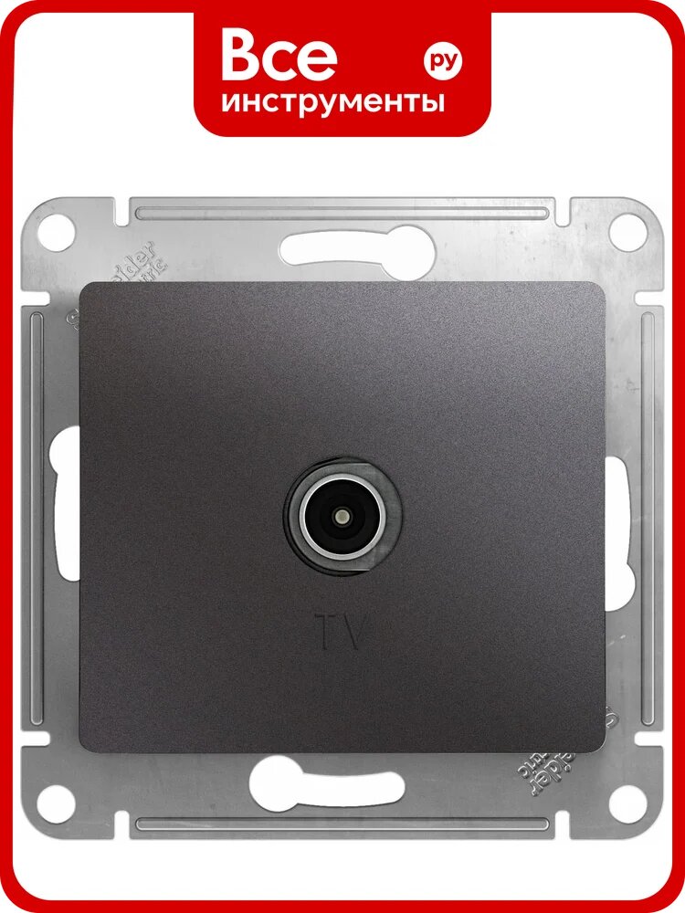 TV розетка Systeme Electric Glossa Графит оконечная 1DB GSL001391