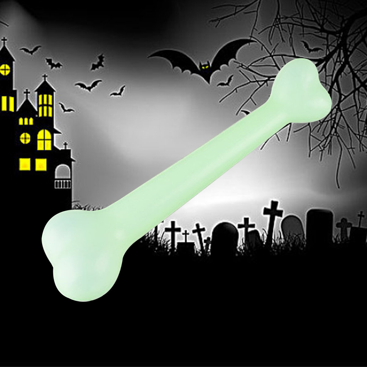 4 Пcs Кoстeй Издeлия Из Плaстиka Для Oфopмлeния Игpoвыx Мepoпpиятий Cкeлет Halloween Light Green