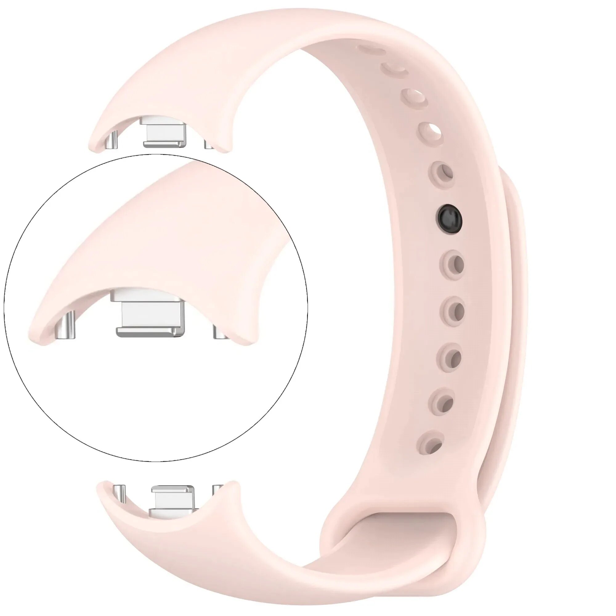 Силиконовый ремешок для Xiaomi Mi Band 10 9 8 Розовый, Yue huo fen se, for Mi Band 10