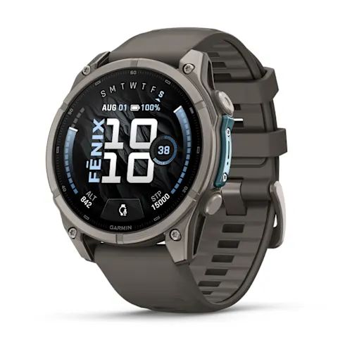 Смарт-часы Garmin Fenix 9 47 мм, Titanium with Pebble Grey Silicone Band (010-04762-01)