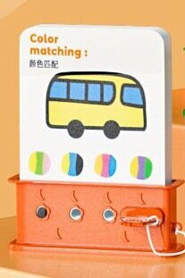 Логическая ключевая обучающая головоломка для детей 3-6 лет, начальный уровень, оранжевый цвет, комплект из 12 деталей
