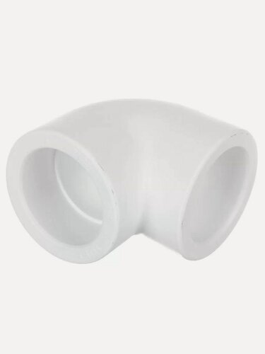 Изображение товара Уголок полипропиленовый РосТурПласт 63 мм 90 градусов, белый, для систем водоснабжения и отопления, под пайку