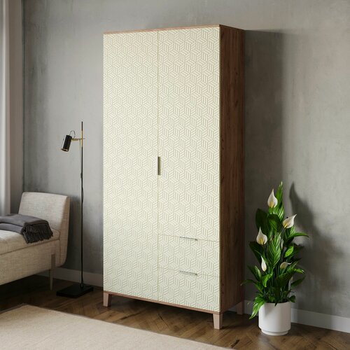 Изображение товара Шкаф для одежды Марвин - 3 шкаф распашной бежевый 100х210х40 см