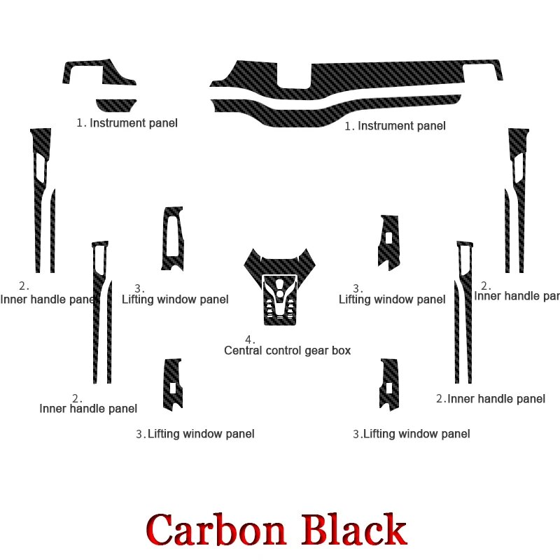 Наклейка на панель переключения передач для BYD SONG PLUS 2021-2023 Carbon Black