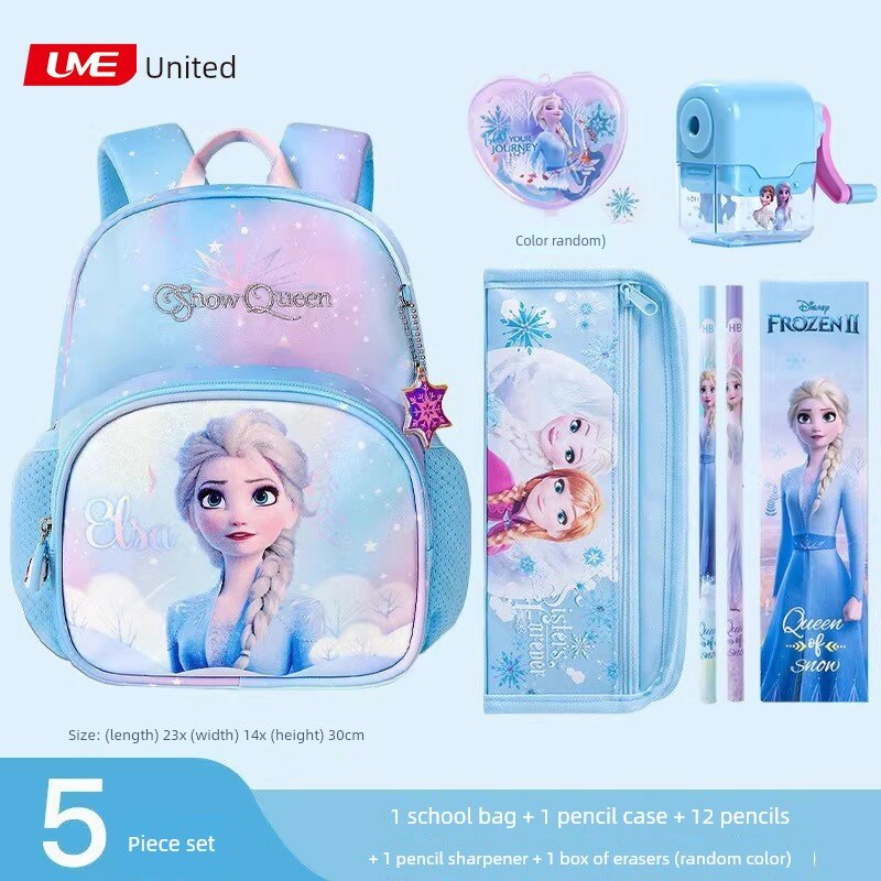 Набор школьных принадлежностей Disney Frozen Эльза с градиентом синего цвета для девочек, рюкзак для детского сада с