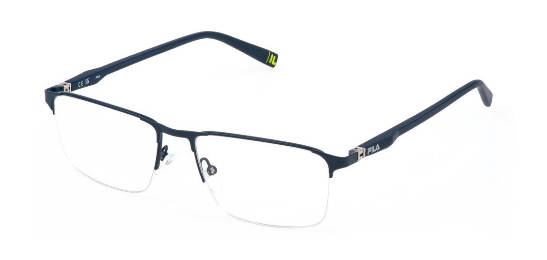 Оправа Fila VFI877 col.01HL, для мужчин, полуободковая , прямоугольная, металл, синий
