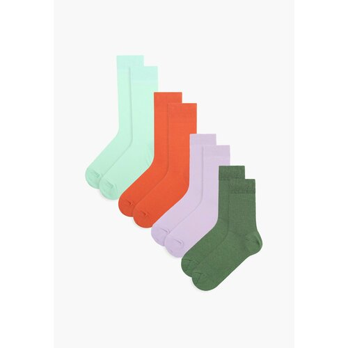 фото Носки big bang socks однотонные, комплект, 4 пары, размер 40-44, мультиколор