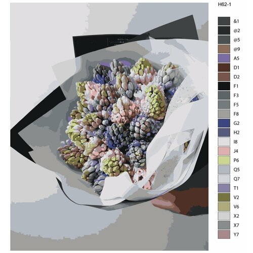 фото Картина по номерам н62 "букет гиацинтов", 40х50 см brushes-paints