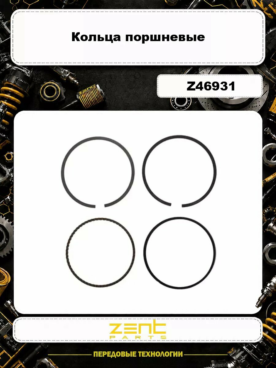 Кольца поршневые ZENTPARTS Z46931