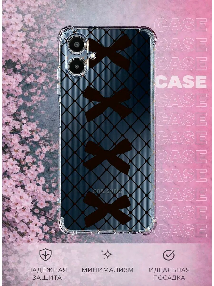 Чехол на Samsung A06 с принтом Готика сетка бантики