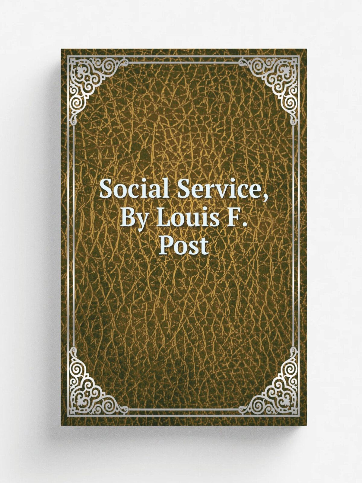 Social Service, By Louis F. Post