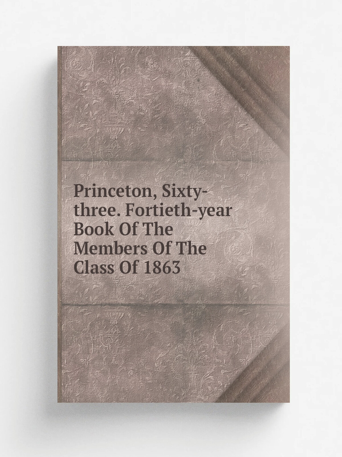 Princeton, Sixty-three. Fortieth-year Book Of The Members Of The Class Of 1863