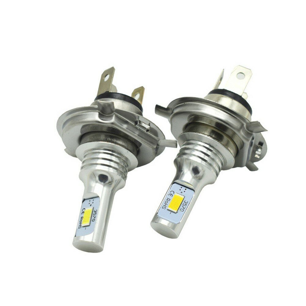 Фары головного света LED H4 9003 Hb2 Canbus с высокой и низкой яркостью, 35 Вт, 4000 Лм, 6000 К, белый свет, без ошибок