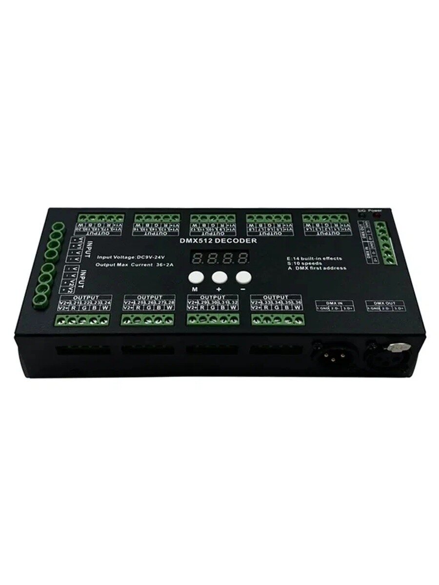 36-Канальный RGBW LED Декодер-Контроллер DC9-24V С Эффектами