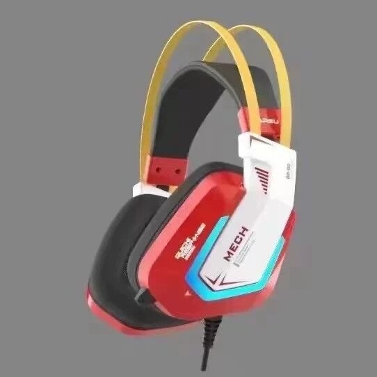 CH417 игровая гарнитура с 7.1-канальным звуком и USB, красный цвет, высококачественный звук для соревновательного