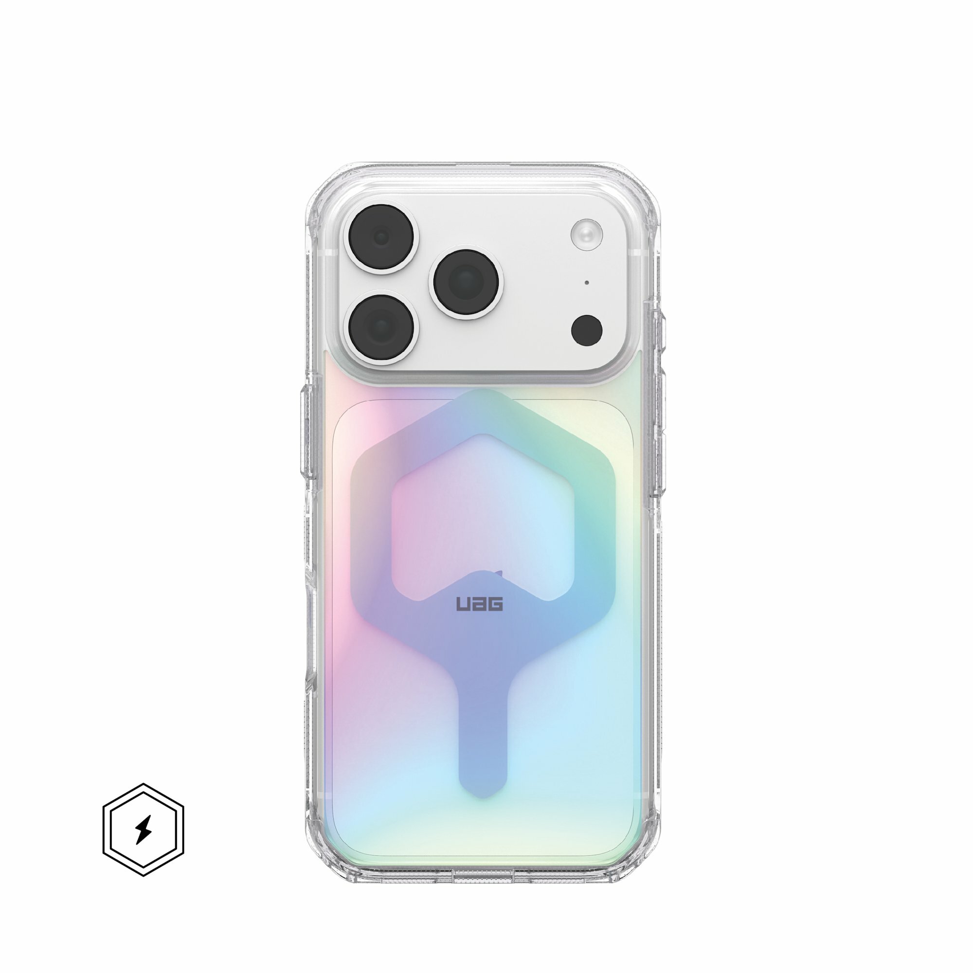 Чехол UAG Plyo 2026 для iPhone 18 Pro / 17 Pro, переливчатый (Iridescent) 114591114K4K, для 18 Про / 17 Про