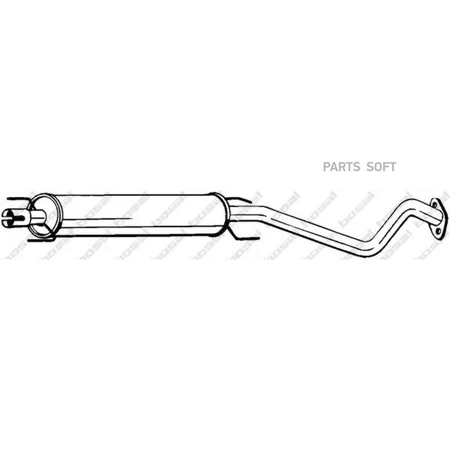 Глушитель центральный (OPEL ASTRA G 98-04 ) от официального дистрибьютора, BOSAL, артикул 284363