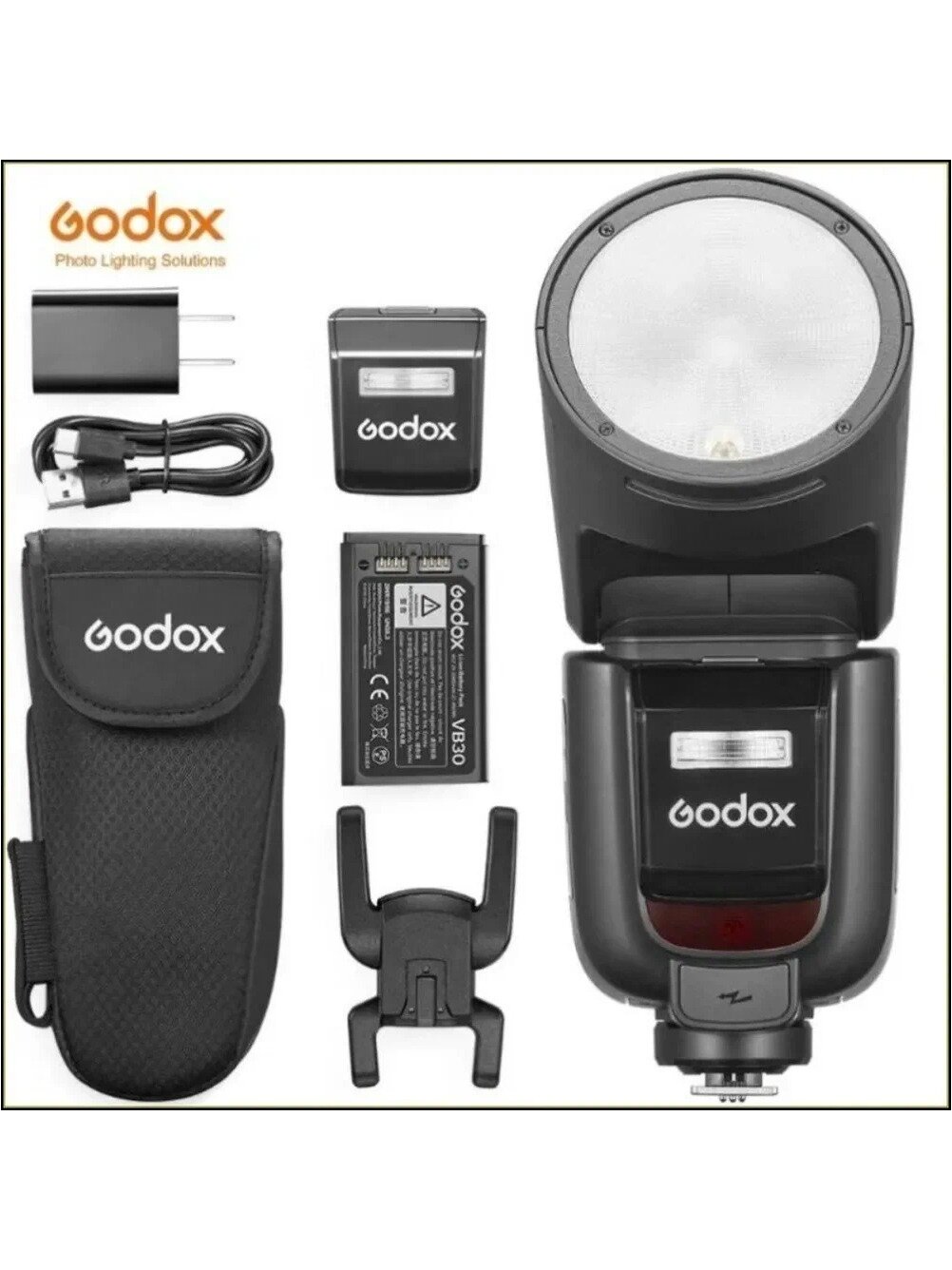 Бестселлер Godox V1ProS: беспроводная TTLвспышка Speedlight с круглой головкой для камер Sony на литийионном аккумуляторе