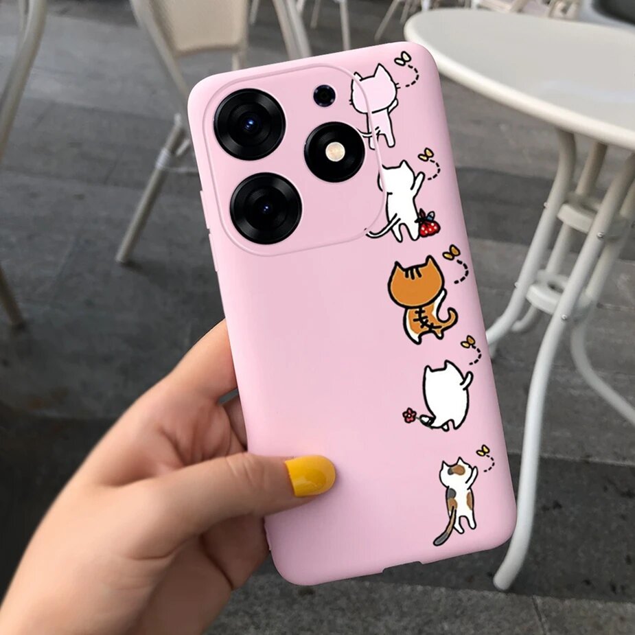 Для Tecno Spark 10 Pro Чехол уникальная художественная окрашенная Обложка, Pink 1701, Tecno Spark 10