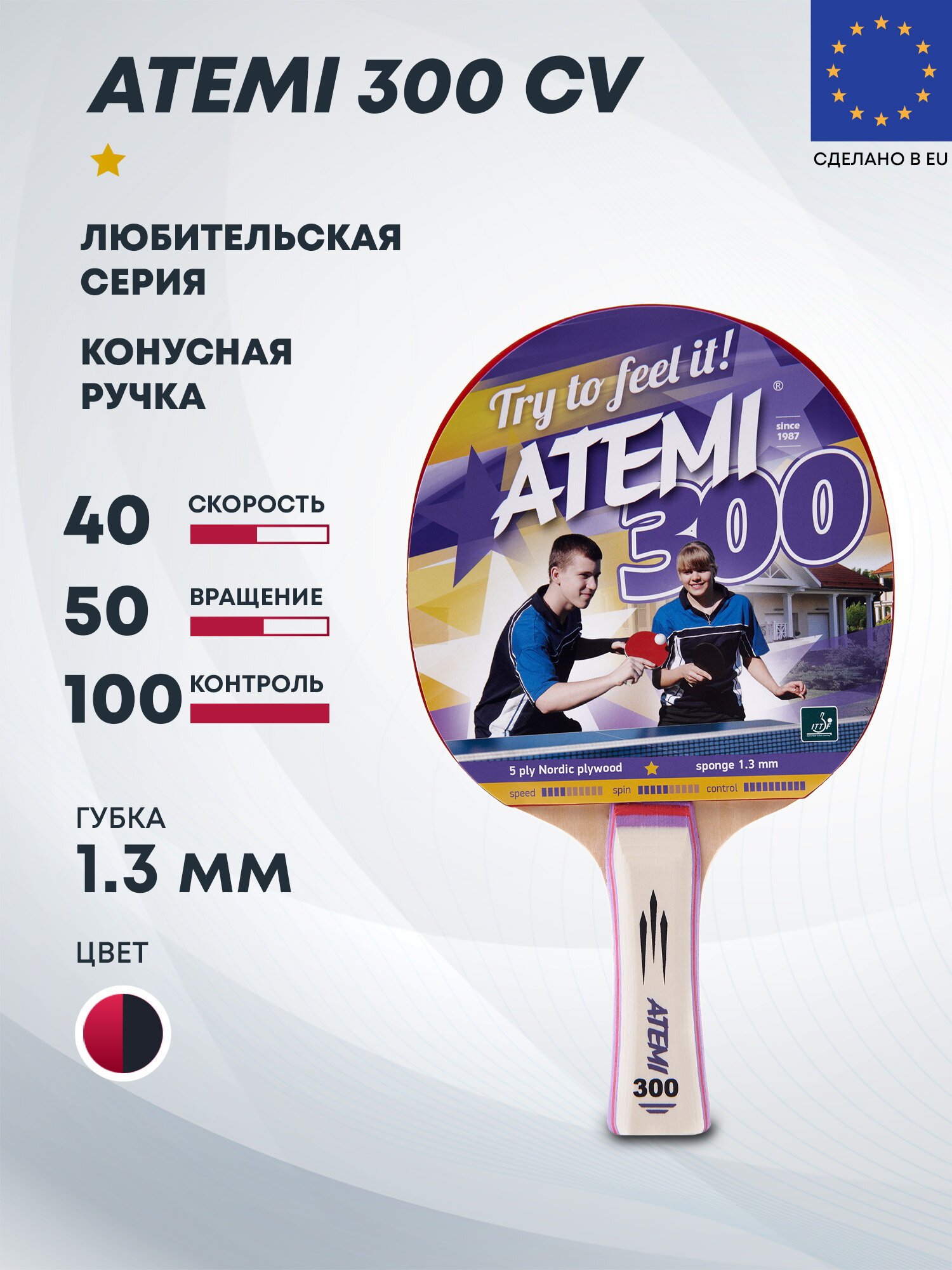 Ракетка настольного тенниса Атеми 300