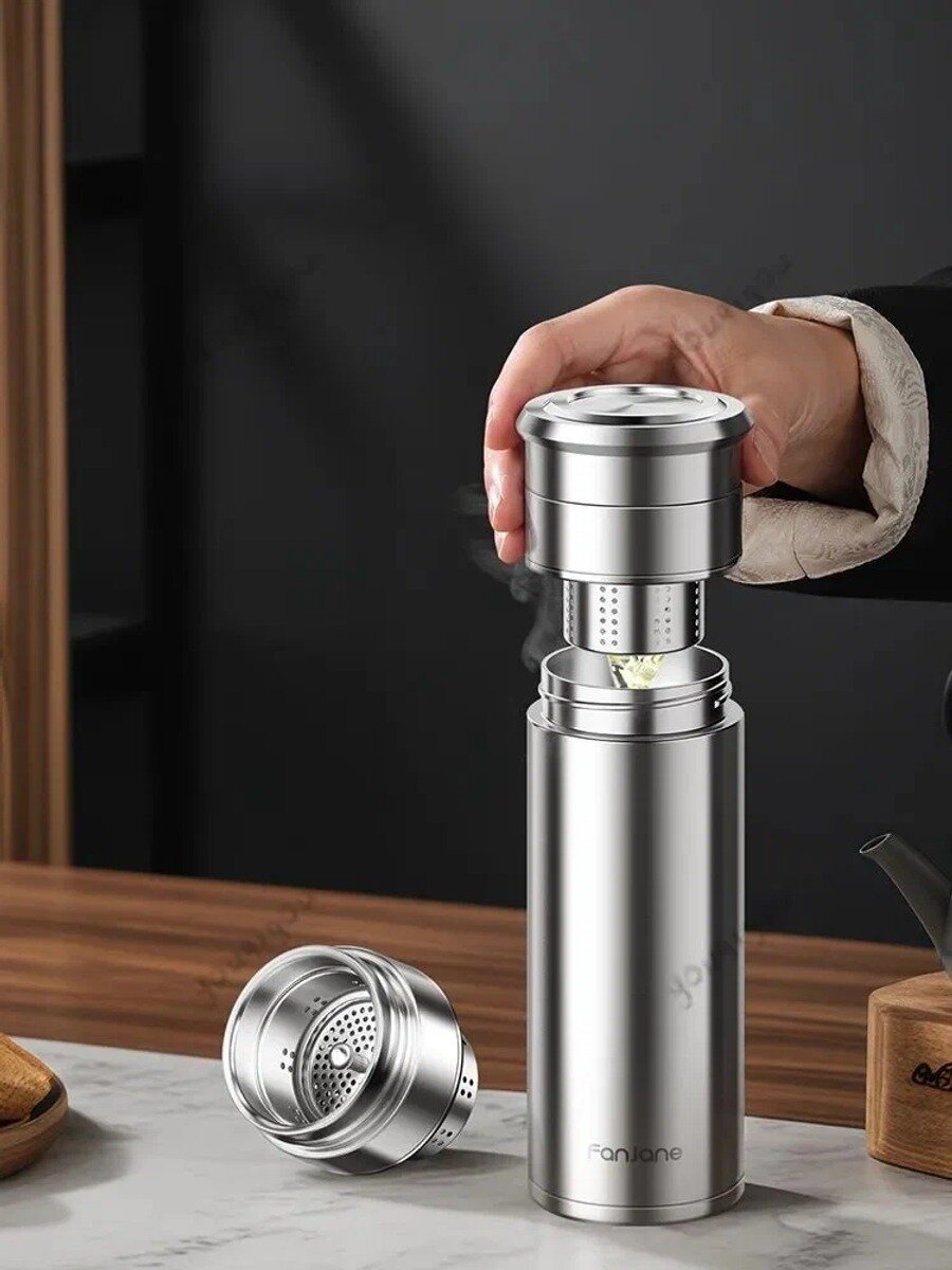 Coffee&Press Термос С ситечком, Ударопрочный корпус, Непроливайка, 0.5 л