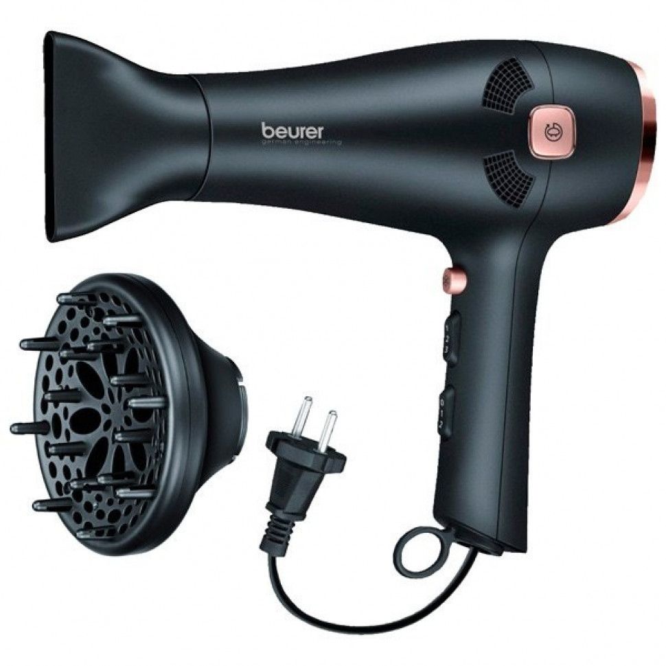 Фен для волос Beurer HC 55, 2200 Вт, с ионизацией, черный