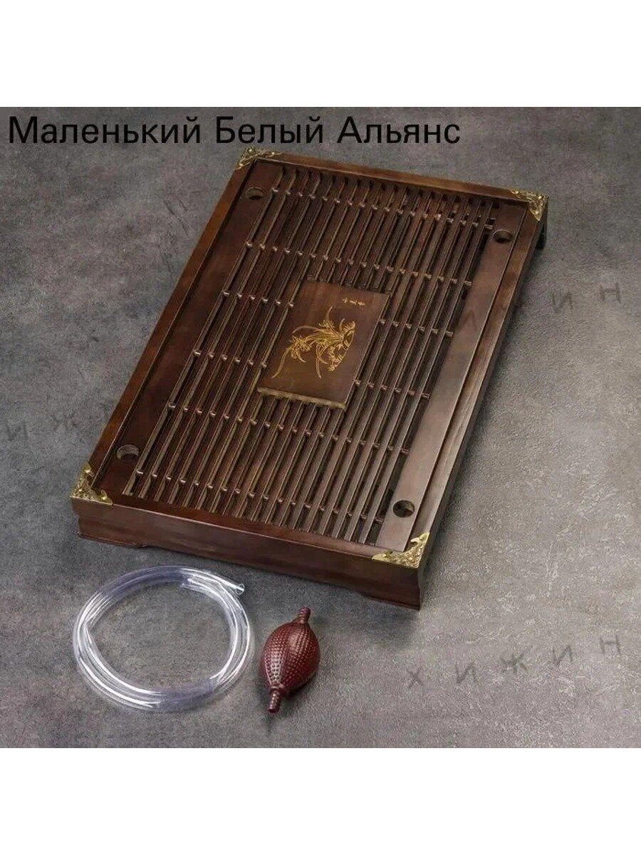 Чабань-чайная доска 43 см х 28 см, японский дуб, коричневая, 1 шт
