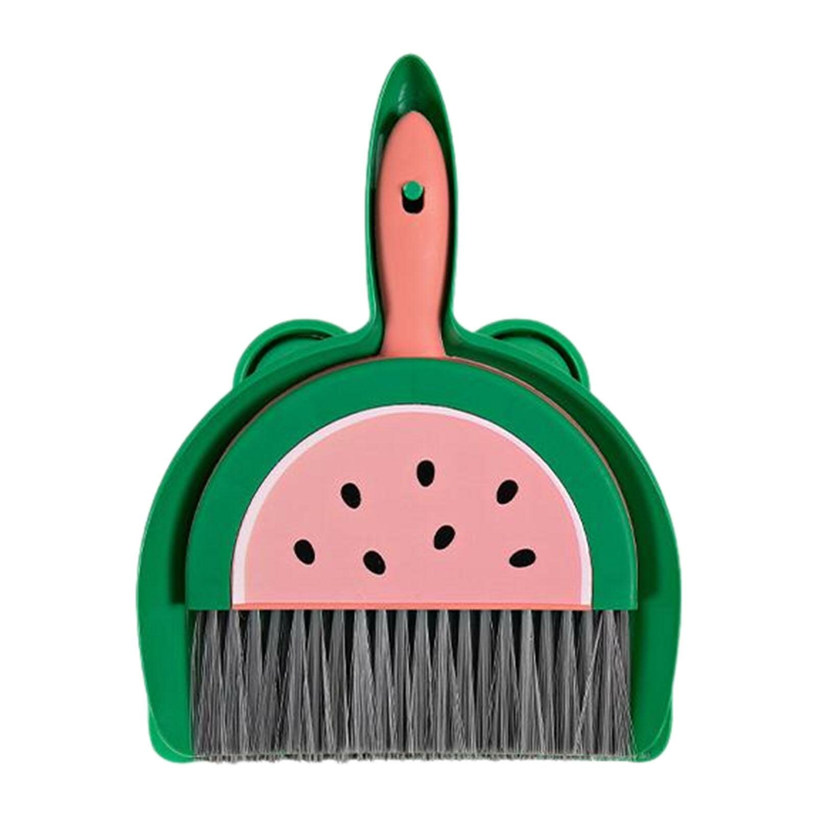 Мини-совок и щетка, набор детской метлы для кухни, для детей 3-6 лет, для мальчиков и девочек, с рисунком арбуза.