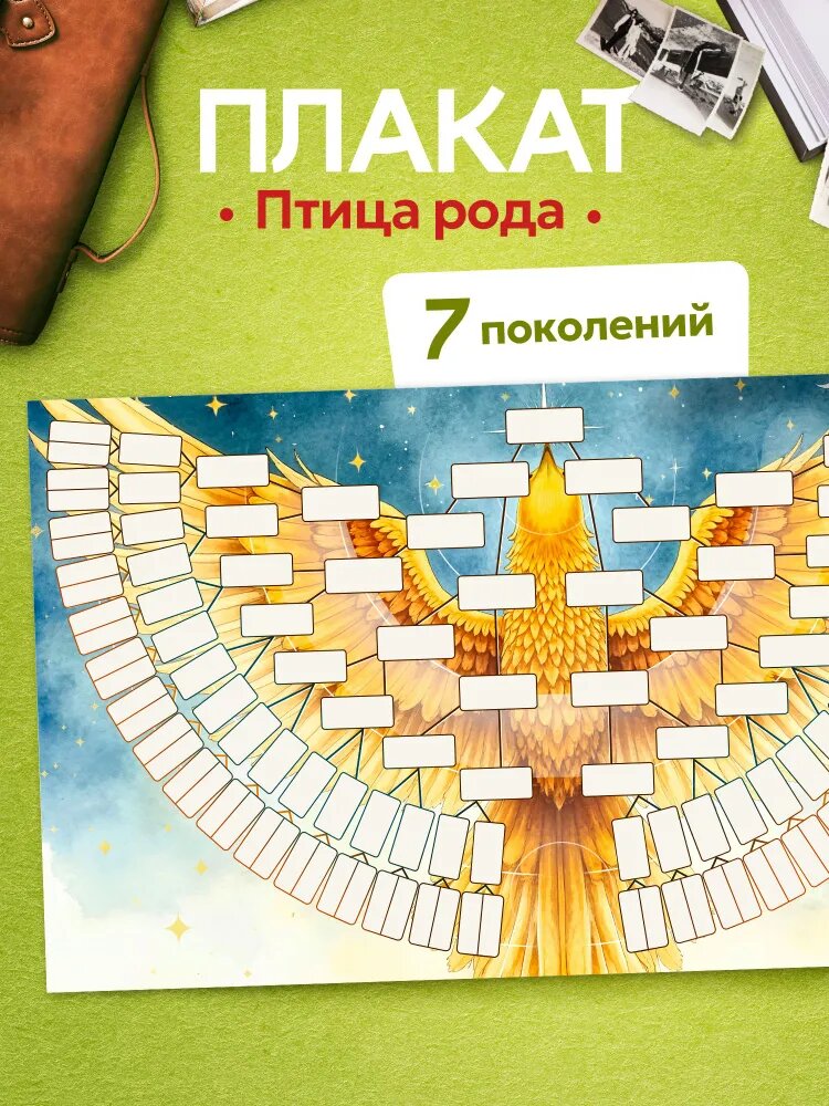 Плакат Родословное древо Птица рода , Выручалкин