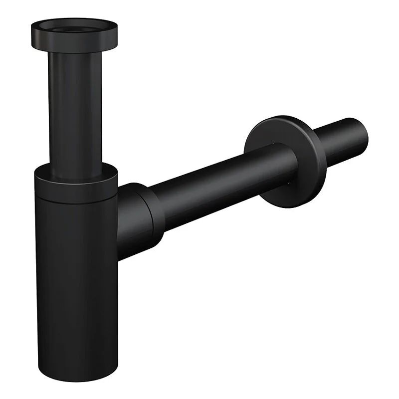 Сифон для раковины цельнометаллический Alcaplast черный A400BLACK