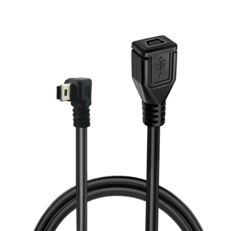 Мини-USB удлинитель 5pin M-F, - Левый изогнутый стиль