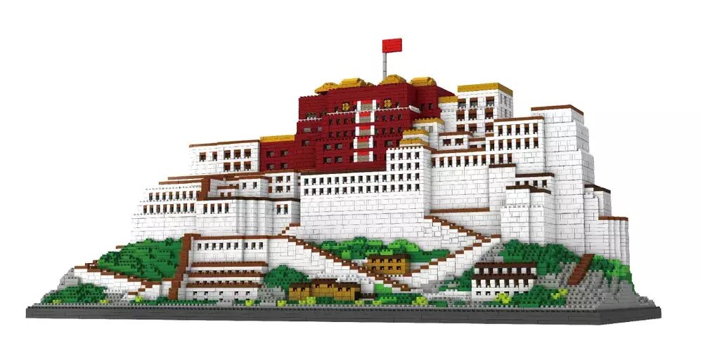 Конструктор RTOY 3D из миниблоков JM Любимые места Потала Тибетский дворец, 10000 элементов - JM9922