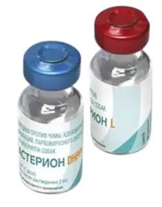 Астерион DHPPi L вакцина для собак без бешенства, 1 доза - 2 флакона