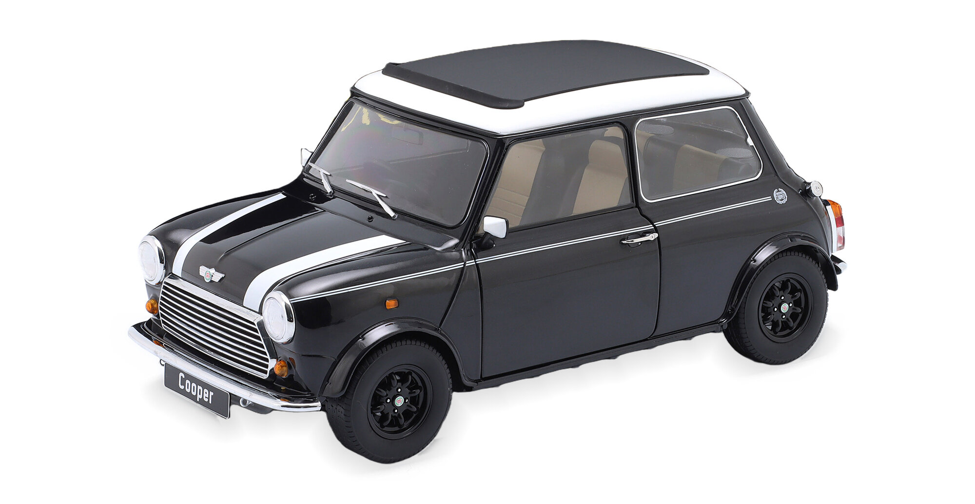 Модель коллекционная KK-SCALE Mini cooper rhd sunroof black metallic/white