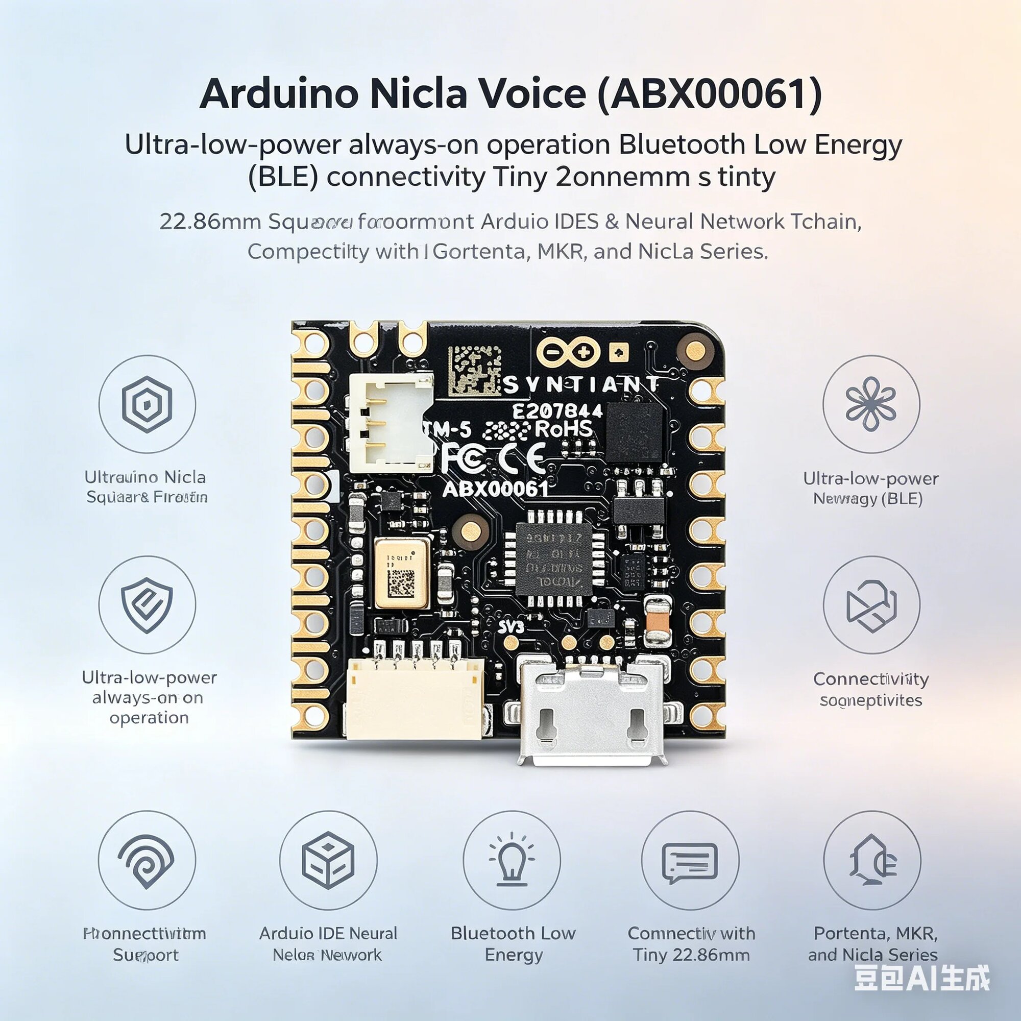 Arduino Nicla Voice NDP120 Модуль для разработки ИИ