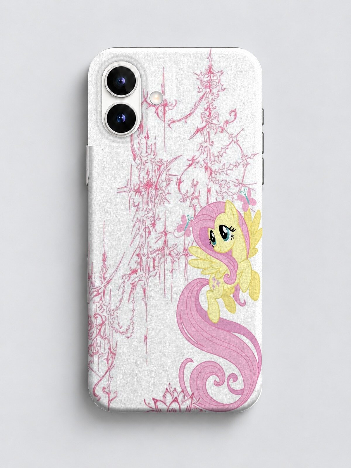 Эстетичный чехол на iPhone 16 флаттершай my little